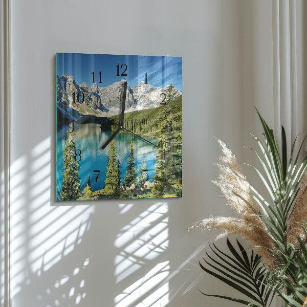 Square wall clock Mountains Nature