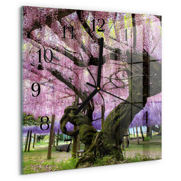 Square wall clock Trees