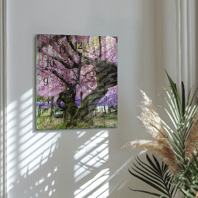 Square wall clock Trees