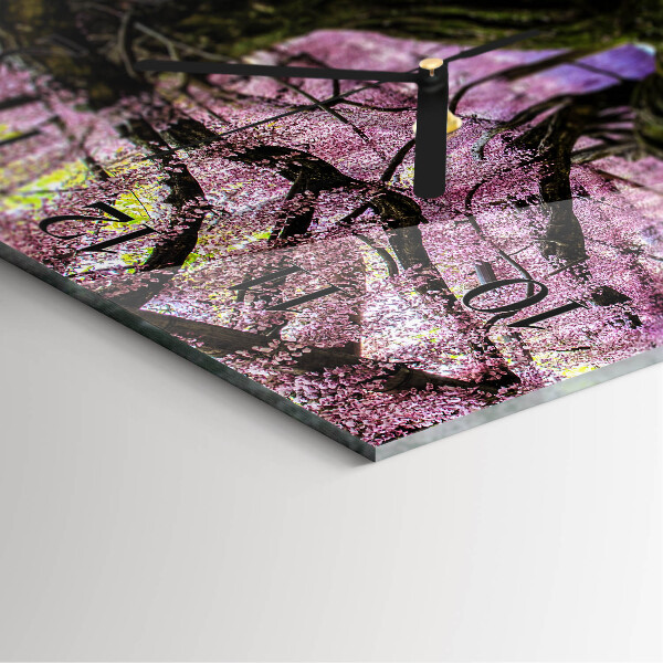 Square wall clock Trees