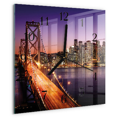 Square wall clock City of Bridges