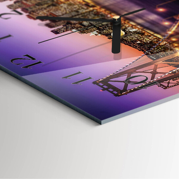 Square wall clock City of Bridges