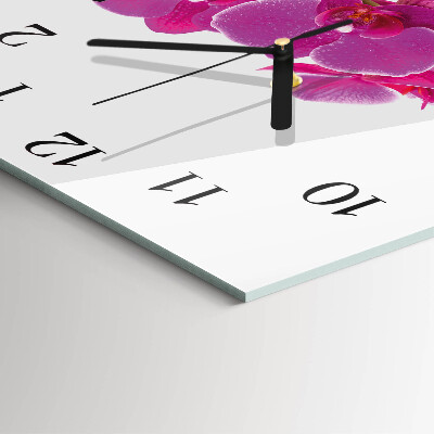 Square wall clock Orchid