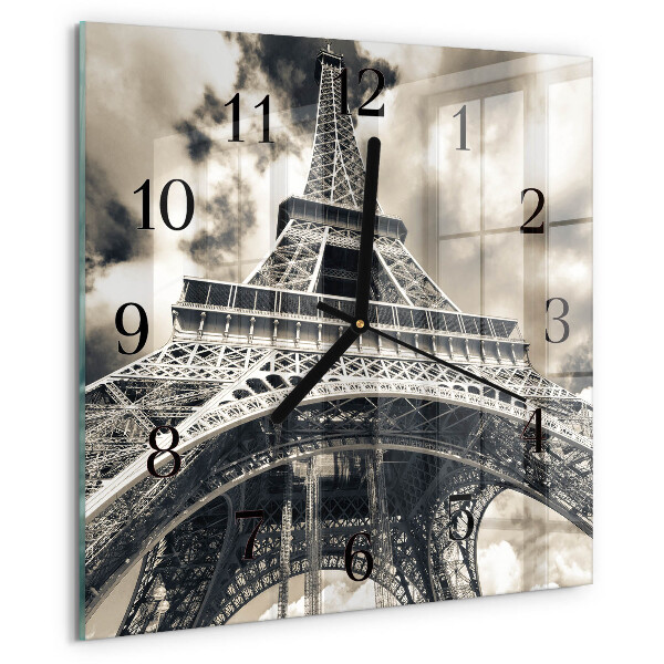 Square wall clock Eiffel Tower