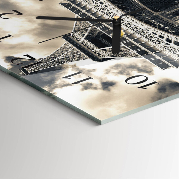 Square wall clock Eiffel Tower