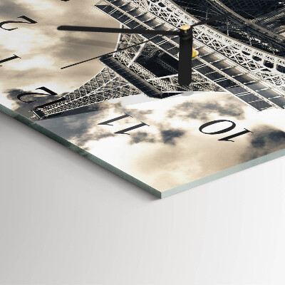 Square wall clock Eiffel Tower