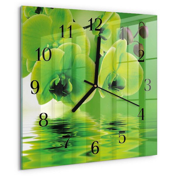 Square wall clock Orchid