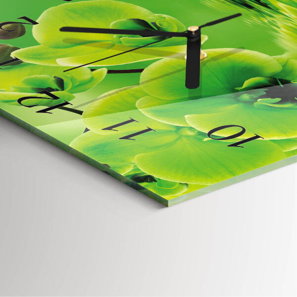 Square wall clock Orchid