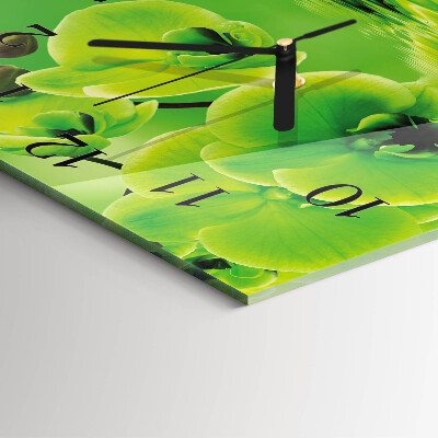 Square wall clock Orchid