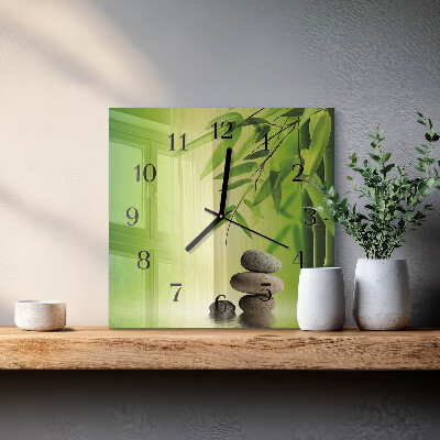 Square wall clock Stones