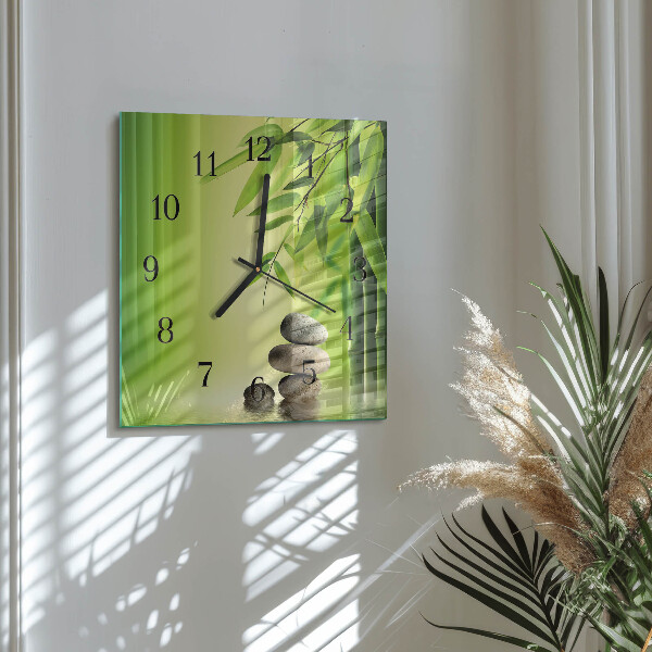 Square wall clock Stones