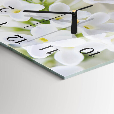 Square wall clock Flowers