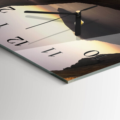 Square wall clock Ocean Mountain