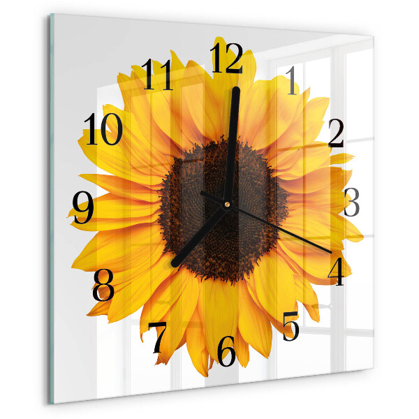 Square wall clock Sunflower