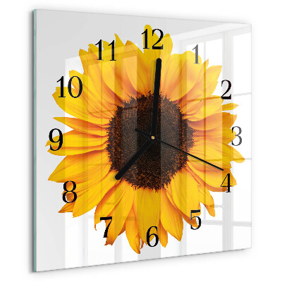 Square wall clock Sunflower