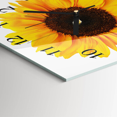 Square wall clock Sunflower