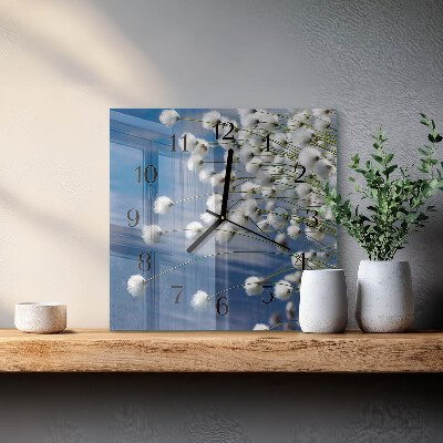 Square wall clock Cotton