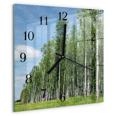Square wall clock Birches