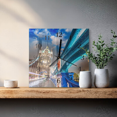 Square wall clock Bridge