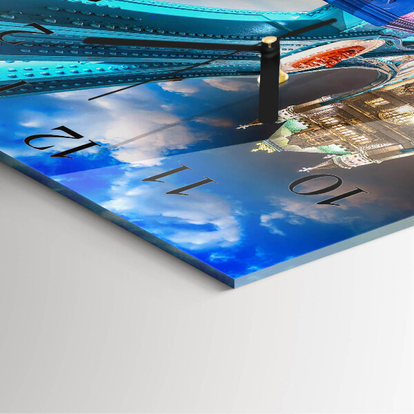 Square wall clock Bridge