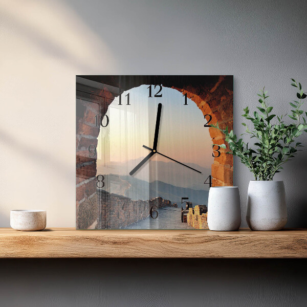 Square wall clock Great Wall of China