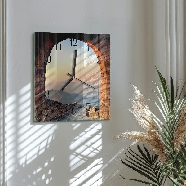 Square wall clock Great Wall of China