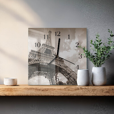 Square wall clock Paris