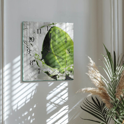 Square wall clock Calcium carbonate