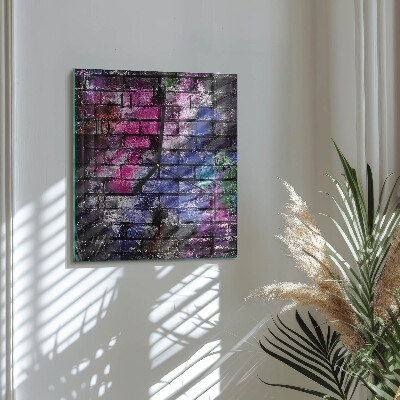 Square wall clock Brick