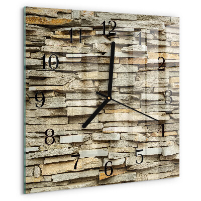 Square wall clock Stones