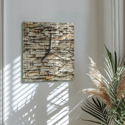 Square wall clock Stones