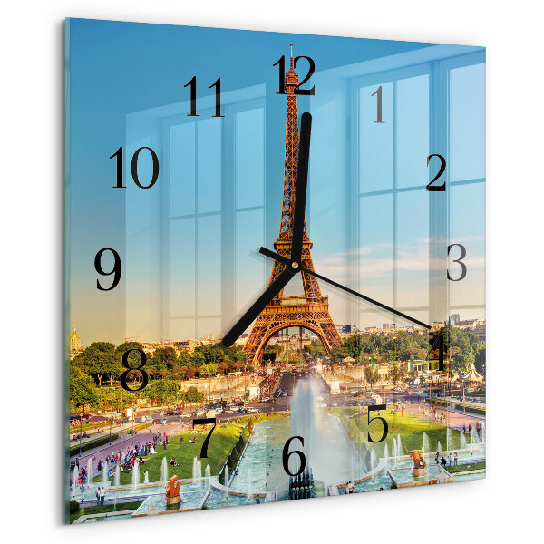 Square wall clock Paris
