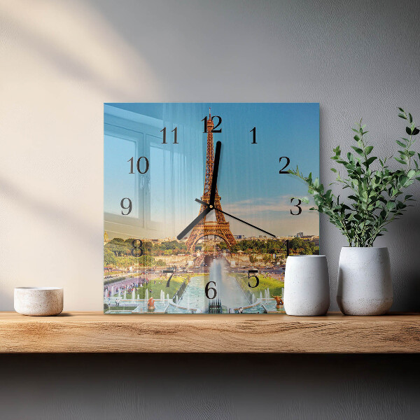 Square wall clock Paris