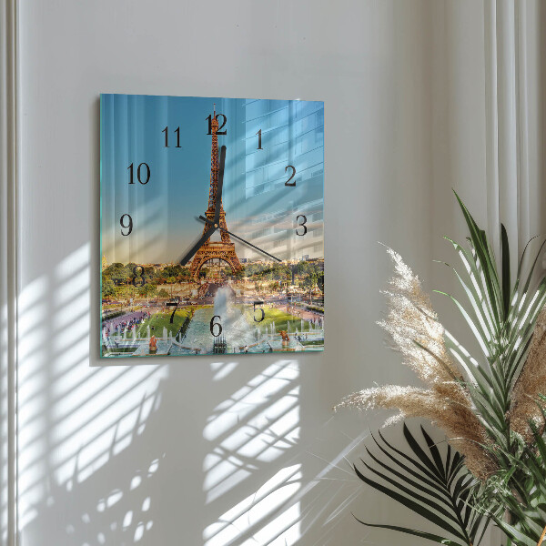 Square wall clock Paris