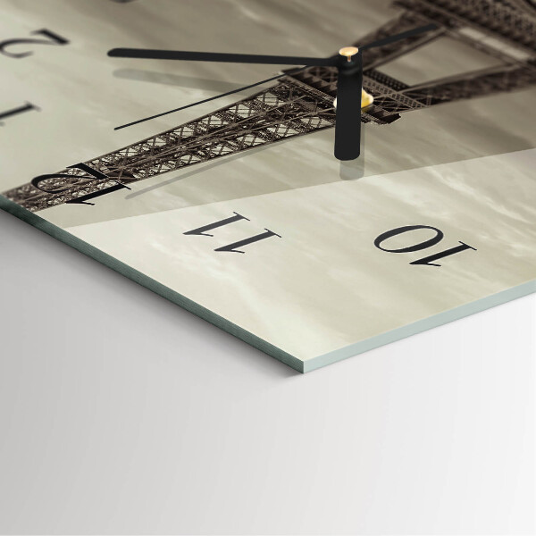 Square wall clock Eiffel Tower