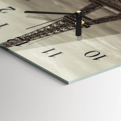 Square wall clock Eiffel Tower