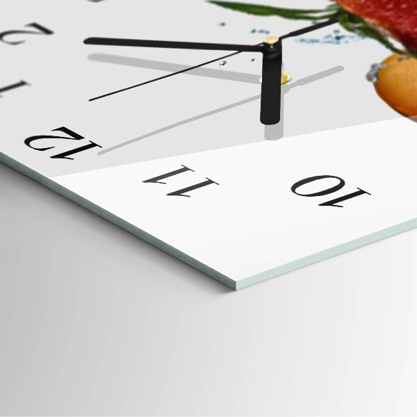 Square wall clock Grapefruit