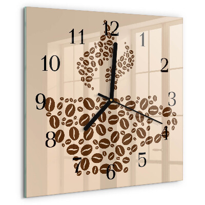 Square wall clock Coffee