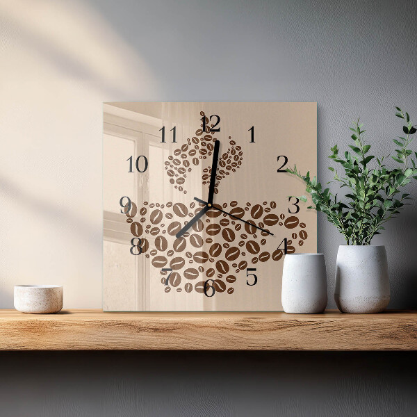 Square wall clock Coffee