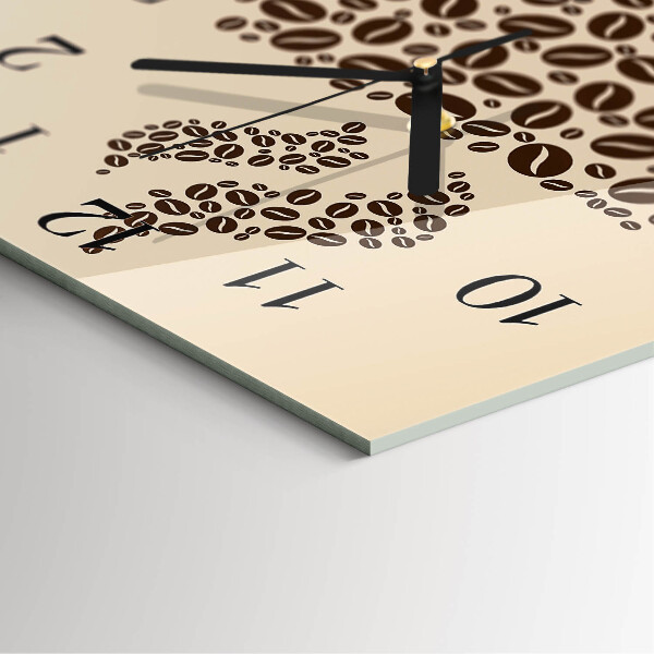Square wall clock Coffee