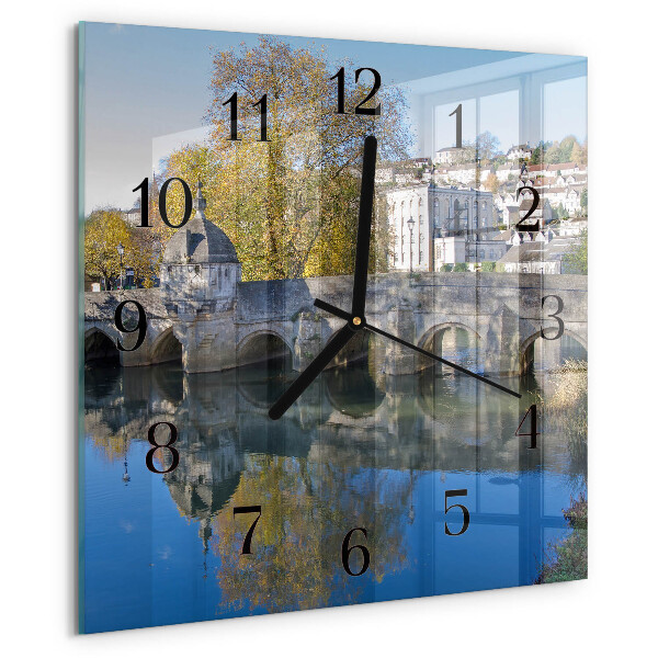 Square wall clock Bridge