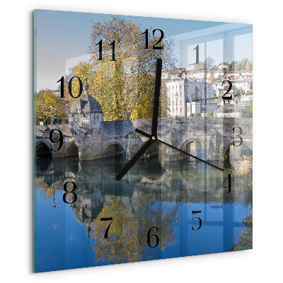 Square wall clock Bridge