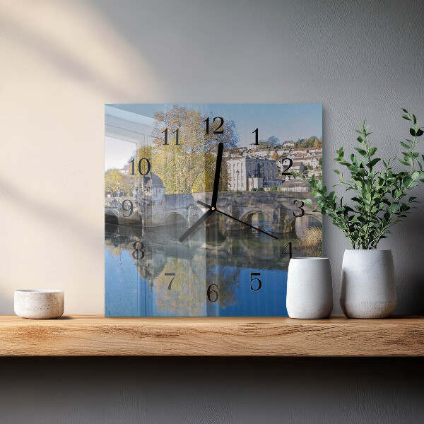Square wall clock Bridge