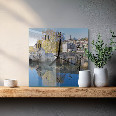 Square wall clock Bridge