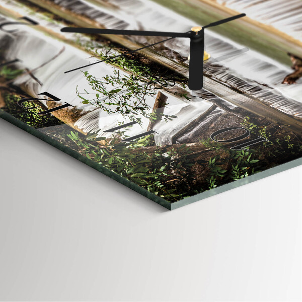 Square wall clock Cascade