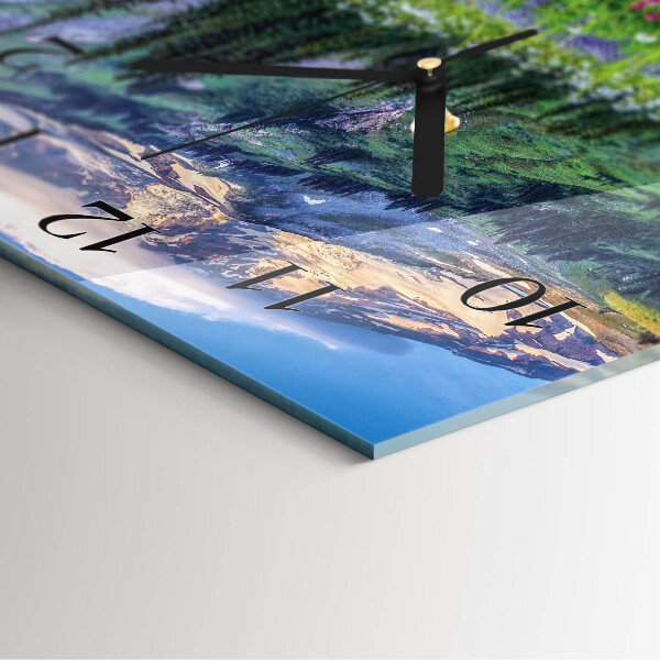 Square wall clock Meadow Mountain