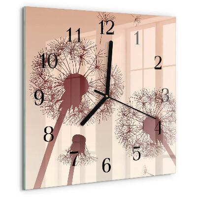 Square wall clock Dandelion