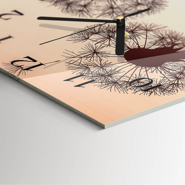 Square wall clock Dandelion