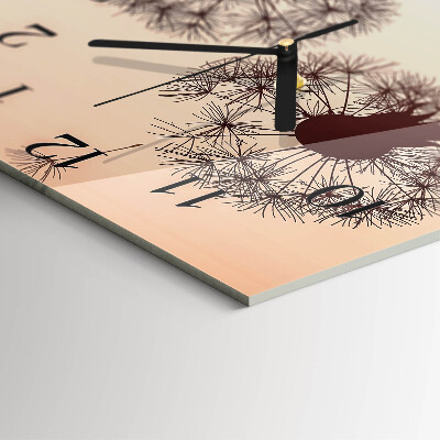 Square wall clock Dandelion