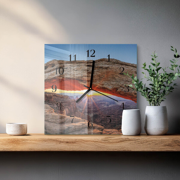 Square wall clock Grand Canyon